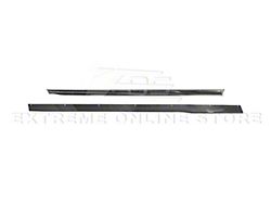 Factory Style Side Skirt Extensions; Carbon Fiber (24-26 Mustang)