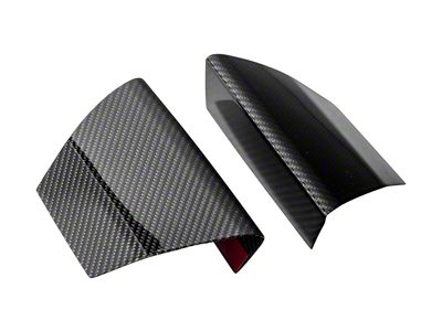 Factory Style Upper Grille Inserts; Carbon Fiber (15-20 Mustang GT350)