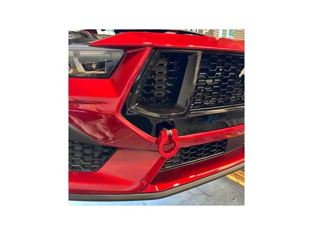 Feather Lite Stealth Tow Hook with Paintable D-Ring; Front (2024 Mustang GT w/o Performance Pack, EcoBoost)