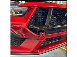 Feather Lite Stealth Tow Hook with Paintable D-Ring; Front (2024 Mustang GT w/ Performance Pack, Dark Horse)
