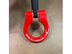 Feather Lite Stealth Tow Hook with Red D-Ring; Rear (20-22 Mustang GT500)