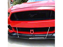 Feather Lite Tow Hook with Black D-Ring; Front and Rear (15-17 Mustang GT w/ Performance Pack)