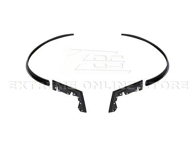 Fender Flare and Mud Guard Kit; Rear; Glossy Black (24-25 Mustang)