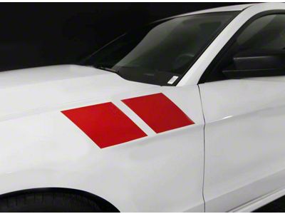 Fender Hash Double Accent Stripes; Gloss Black (18-23 Mustang)