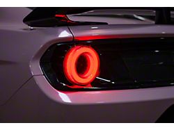 Ferrari Style Sequential LED Tail Lights; Black Housing; Smoked Lens (15-23 Mustang)