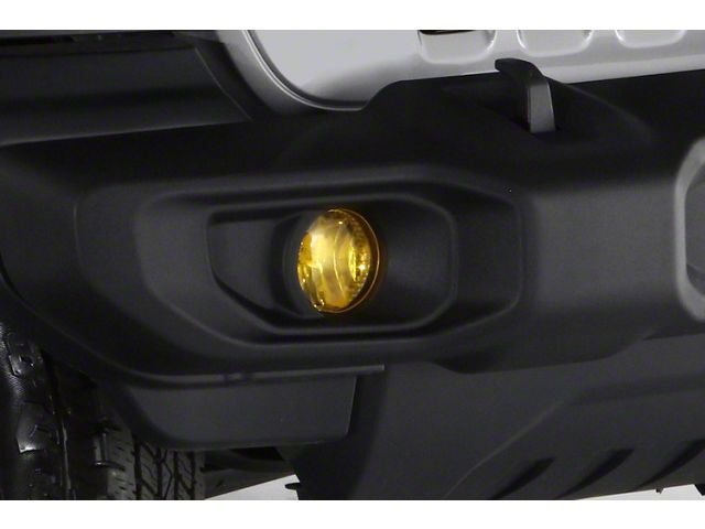 Fog Light Covers; Transparent Yellow (10-12 Mustang GT)