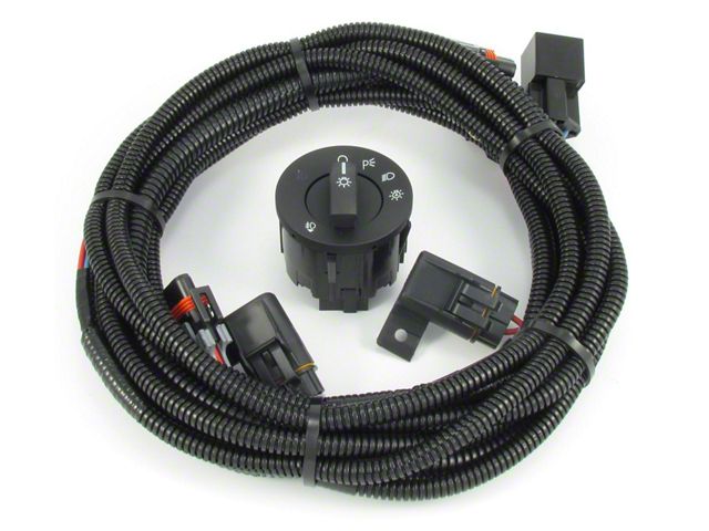 Fog Light Wiring and Switch Kit; H10 Connector (13-14 Mustang V6)