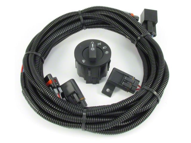 Fog Light Wiring and Switch Kit; H11 Connector (10-12 Mustang V6)