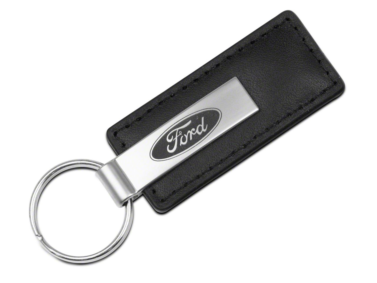 Mustang Ford Leather Key Fob; Black
