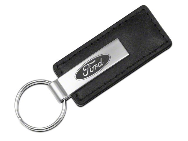Ford Leather Key Fob; Black