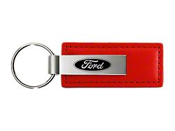 Ford Leather Key Fob; Red