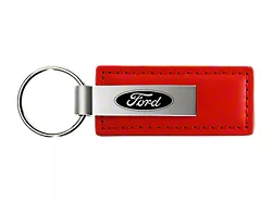 Ford Leather Key Fob; Red 