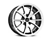 FR500 Style Gloss Black Machined Wheel; 17x9 (2010 Mustang GT; 10-14 Mustang V6)