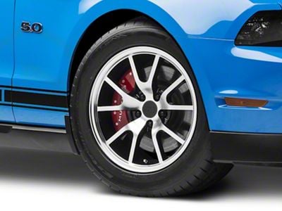FR500 Style Gloss Black Machined Wheel; 17x9 (2010 Mustang GT; 10-14 Mustang V6)