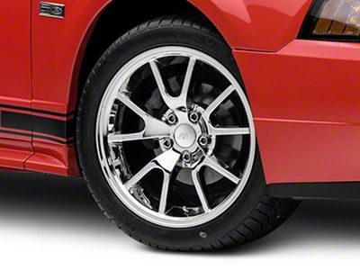 FR500 Style Chrome Wheel; 17x9; 24mm Offset (99-04 Mustang)