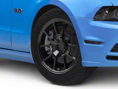 FR500 Style Solid Gloss Black Wheel; 18x9 (10-14 Mustang, Excluding 13-14 GT500)