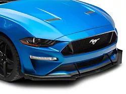 Solid Aluminum Front Air Chin Splitter; Matte Black (18-23 Mustang GT, EcoBoost)