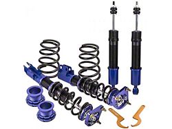Front and Rear Coil-Over Kit; Blue (94-04 Mustang)