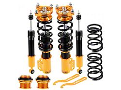Front and Rear Coil-Over Kit with 24-Way Damper Adjustment; Gold (94-04 Mustang)