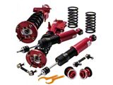 Front and Rear Coil-Over Kit with 24-Way Damper Adjustment; Red (05-14 Mustang GT, V6)