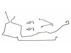 Front Brake Line Set; OE Steel (87-93 Mustang w/ Front Disc Brakes)