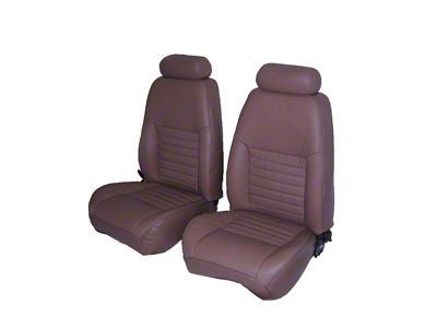 Front Bucket and Rear Bench Seat Upholstery Kit; White Leather (99-04 Mustang GT Convertible)