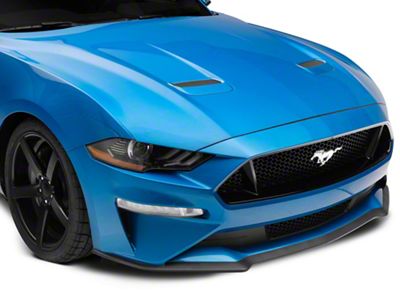 Replacement Front Bumper Chin Spoiler; Carbon Black (18-23 Mustang GT, EcoBoost)