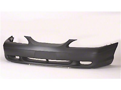 Replacement Front Bumper Cover; Unpainted (94-98 Mustang GT, V6)