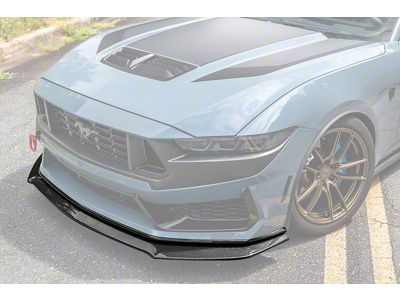 Front Bumper Lip Splitter Panel; Carbon Fiber (24-25 Mustang Dark Horse w/o Handling Package)