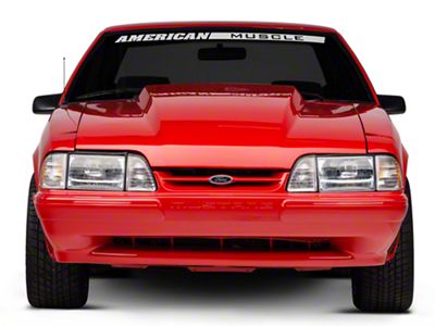 Front Bumper Cover with Mustang Lettering; Unpainted (87-93 Mustang LX)