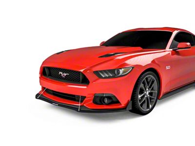 Front Chin Splitter; Dry Carbon Fiber Vinyl (15-17 Mustang GT, EcoBoost, V6)