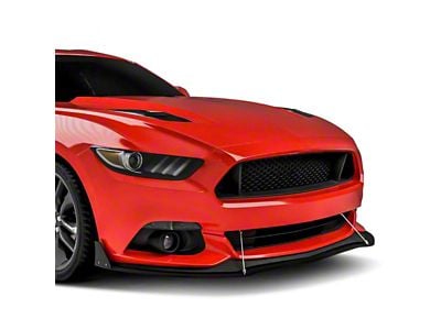 Front Chin Splitter; Gloss Black Vinyl (15-17 Mustang GT, EcoBoost, V6)