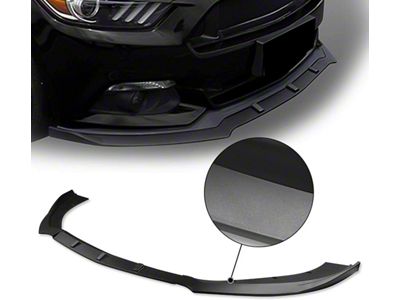 Front Chin Spoiler; Matte Black (15-17 Mustang GT, EcoBoost, V6)