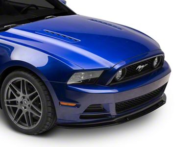 Front Chin Spoiler Splitter; Gloss Black (13-14 Mustang GT, V6)