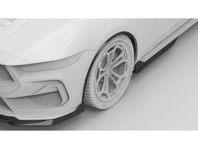 NYTOP Front Fender Flares; Matte Carbon Fiber (24-25 Mustang)