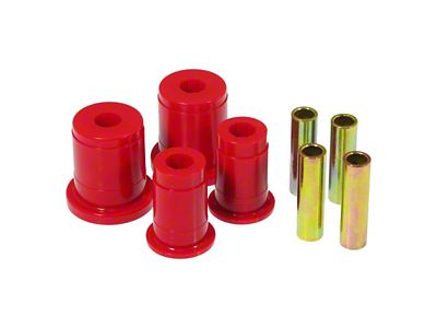 Front Lower Control Arm Bushing Kit; Red (94-04 Mustang w/o Hydro Lower Bushing Kit)