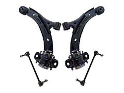 Front Lower Control Arms with Ball Joints and Sway Bar Links (10-14 Mustang)