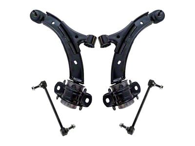 Front Lower Control Arms with Ball Joints and Sway Bar Links (10-14 Mustang)
