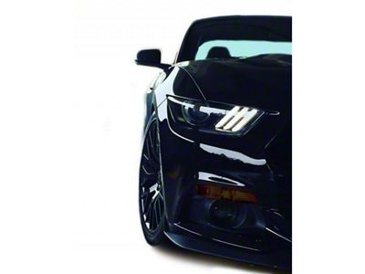 Front and Rear Lens Vinyl Tint Kit with Amber Corner Blackouts (15-20 Mustang GT350)