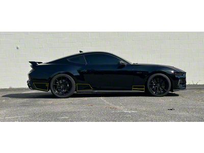 Front and Rear Quarter Panel Paint Protection Kit with Bottom Door and Rear Tire Pieces (2024 Mustang)