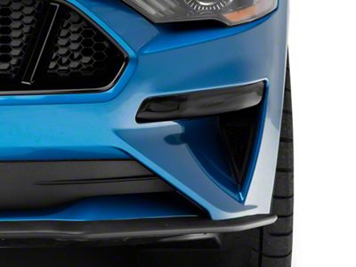 Front Turn Signal Covers; Smoked (18-23 Mustang GT, EcoBoost)