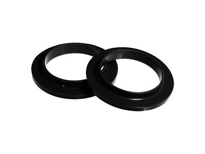 Front Upper Coil Spring Isolators; Black (79-82 Mustang)