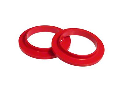 Front Upper Coil Spring Isolators; Red (79-82 Mustang)