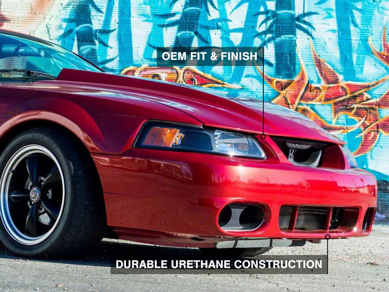 OPR Mustang Cobra Style Front Bumper Cover; Primed 100397 (9904