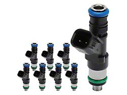 Fuel Injectors; Set of 8; Black (13-14 Mustang GT500)