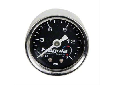 Fuel Pressure Gauge; 0-15 PSI; Dry (Universal; Some Adaptation May Be Required)