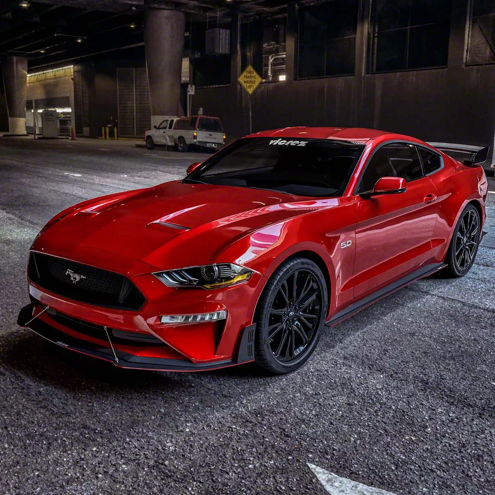 【DISCERNMENT】Shearling Suede Mustang Mustang Full Aero Package; Satin Black Ice Vinyl (18-23