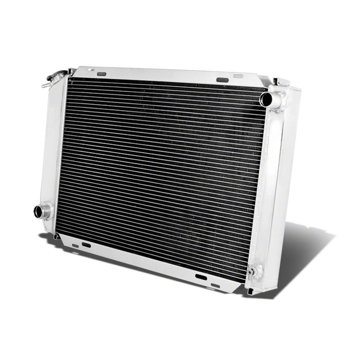 Speed Daddy 3-Row Aluminum Radiator + 2x 12" Fans For 79-93 Ford Mustang V8/V6 LX/GT/Cobra