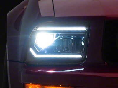 Full LED Dual Beam Headlights; Black Housing; Clear Lens (05-09 Mustang w/ Factory Halogen Headlights, Excluding GT500)