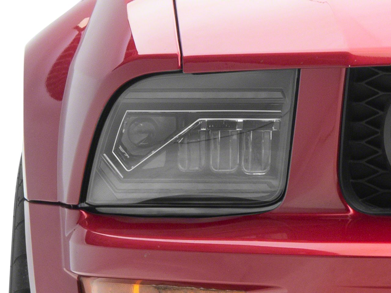 Cal Custom 7″ Snake Eye H4 Headlights – With Turn Signal Lenses – Pair – Halogen – Hot Rod Custom